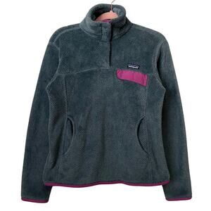 Patagonia Sweater Womens Small Blue Re-Tool Snap-T Fleece Pullover Polartec‎